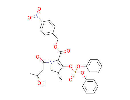 4-Nitrobenzyl (4S,5R,6S)-3-[(diphenylphosphono)oxy]-6-[(R)-1-hydroxyethyl]-
4-Methyl-7-oxo-1-azabicyclo[3.2.0]hept-2-ene-2-carboxylate