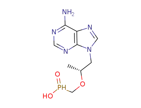 Molecular Structure of 919512-65-5 (({[(2R)-1-(6-amino-9H-purin-9-yl)propan-2-yl]oxy}methyl)phosphinic acid)