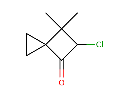 Molecular Structure of 110079-16-8 (Spiro[2.3]hexan-4-one,  5-chloro-6,6-dimethyl-)