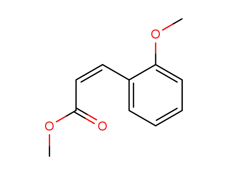 Molecular Structure of 84385-05-7 (2-Propenoic acid, 3-(2-methoxyphenyl)-, methyl ester, (Z)-)
