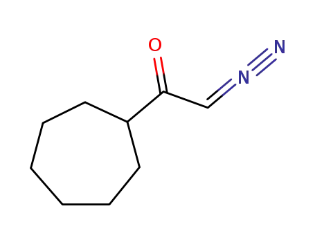 Molecular Structure of 193222-78-5 (Ethanone, 1-cycloheptyl-2-diazo-)