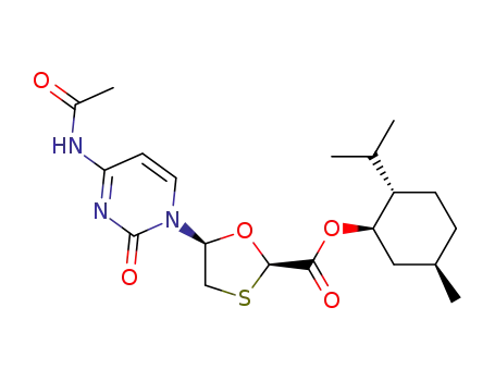 Molecular Structure of 147126-78-1 ((1R,2S,5R)-2-isopropyl-5-methylcyclohexyl (2R,5S)-5-[4-(methylcarboxamido)-2-oxo-1,2-dihydro-1-pyrimidinyl]-1,3-oxathiolane-2-carboxylate)