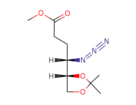 Molecular Structure of 200499-59-8 ((S)-4-Azido-4-((S)-2,2-dimethyl-[1,3]dioxolan-4-yl)-butyric acid methyl ester)