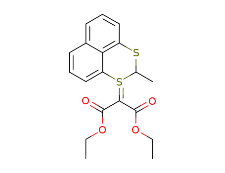 2-(2-Methyl-1λ<sup>4</sup>-naphtho[1,8-de][1,3]dithiin-1-ylidene)-malonic acid diethyl ester