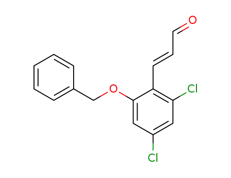 Molecular Structure of 78443-74-0 ((E)-3-<2,4-dichloro-6-(phenylmethoxy)phenyl>-2-propenal)