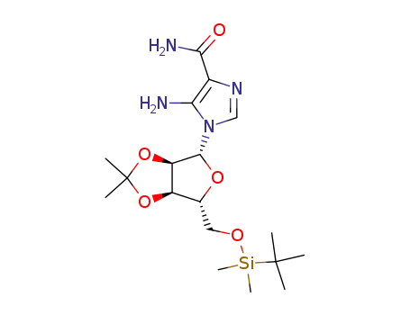 5-amino-1-(5′-O-tert-butyldimethylsilyl-2′,3′-O-isopropylidene-β-D-ribofuranosyl)imidazole-4-carboxamide