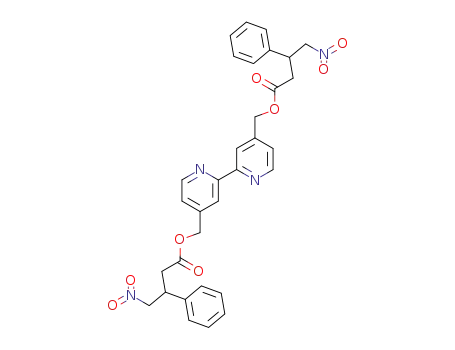 Molecular Structure of 866789-27-7 ((+/-)-4-nitro-3-phenylbutyric acid 4'-(4-nitro-3-phenylbutyryloxymethyl)-[2,2']bipyridinyl-4-ylmethyl ester)