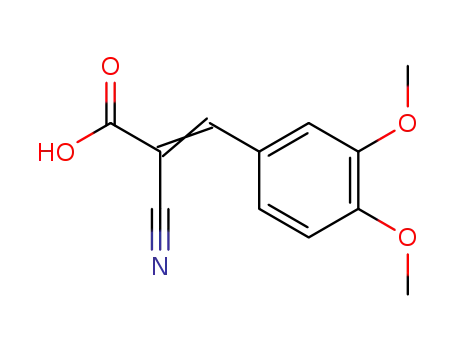 Molecular Structure of 86213-20-9 (ALPHA-CYANO-3,4-DIMETHOXYCINNAMIC ACID)