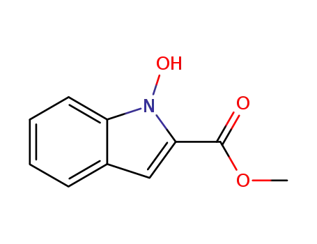 Molecular Structure of 16551-92-1 (1H-Indole-2-carboxylic acid, 1-hydroxy-, methyl ester)