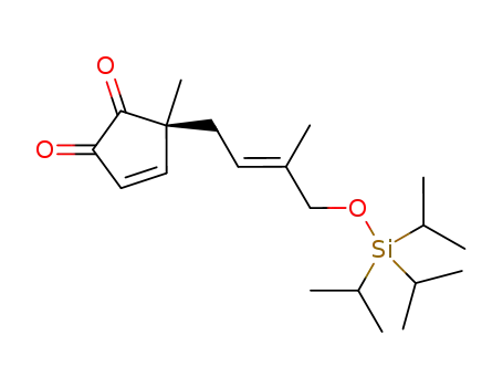 Molecular Structure of 935263-61-9 (5-methyl-5-(3-methyl-4-triisopropylsilanyloxy-but-2-enyl)-cyclopent-3-ene-1,2-dione)