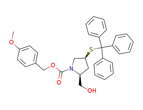 (2S,4S)-1-p-methoxybenzyloxycarbonyl-4-tritylthiopyrrolidine-2-methanol