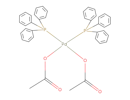 Molecular Structure of 14588-08-0 (Bis(triphenylphosphinepalladium) acetate)