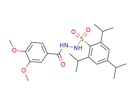 Molecular Structure of 77229-26-6 (Benzoic acid, 3,4-dimethoxy-,
2-[[2,4,6-tris(1-methylethyl)phenyl]sulfonyl]hydrazide)