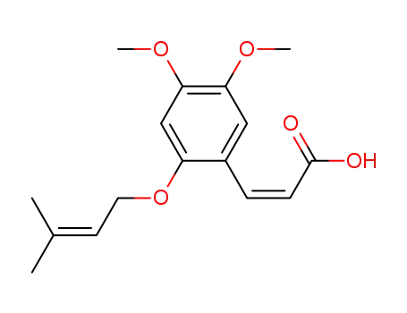 2-Propenoic acid, 3-[4,5-dimethoxy-2-[(3-methyl-2-butenyl)oxy]phenyl]-, (Z)-