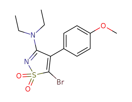 5-bromo-3-diethylamino-4-(4-methoxyphenyl)-isothiazole 1,1-dioxide