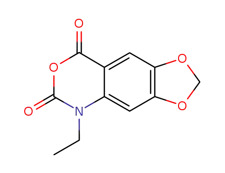 Molecular Structure of 50332-64-4 (2H-6,7-methylenedioxy-3,1-benzoxazine-2,4-(1-ethyl)-dione)