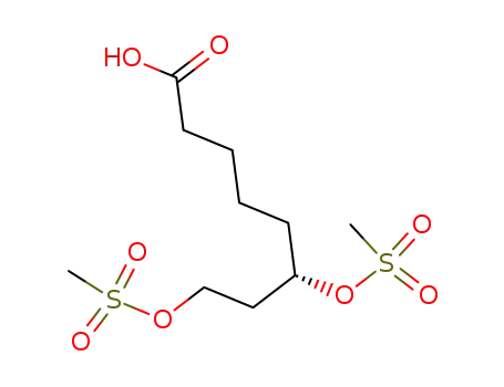 Molecular Structure of 107554-84-7 ((S)-6,8-dimethylsulfonyloxyoctane-1-carboxylic acid)