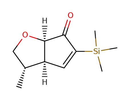 Molecular Structure of 615584-43-5 (3-methyl-5-trimethylsilanyl-2,3,3a,6a-tetrahydrocyclopenta[b]furan-6-one)
