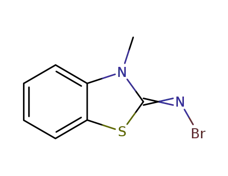 Molecular Structure of 854060-72-3 (bromo-(3-methyl-3<i>H</i>-benzothiazol-2-ylidene)-amine)