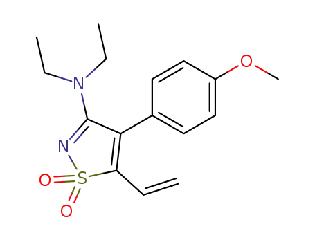 3-diethylamino-4-(4-methoxyphenyl)-5-vinyl-isothiazole 1,1-dioxide
