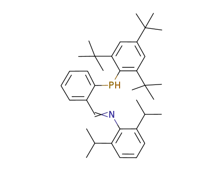 ((CH<sub>3</sub>)3C)3C<sub>6</sub>H<sub>2</sub>PHC<sub>6</sub>H<sub>4</sub>CHNC<sub>6</sub>H<sub>3</sub>(CH(CH<sub>3</sub>)2)2