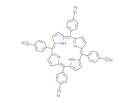 Molecular Structure of 14609-51-9 (5,10,15,20-tetrakis(4-cyanophenyl)porphirin)