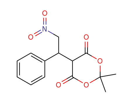 Molecular Structure of 864294-75-7 (2,2-dimethyl-5-(2-nitro-1-phenyleth-1-yl)-1,3-dioxane-4,6-dione)