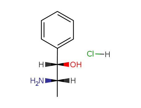 Molecular Structure of 1485-15-0 (Benzenemethanol, a-[(1S)-1-aminoethyl]-,hydrochloride (1:1), (aS)-rel-)