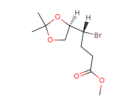 Molecular Structure of 136963-34-3 (methyl 4-bromo-5,6-O-isopropylidene-2,3,4-trideoxy-D-threo-hexonate)