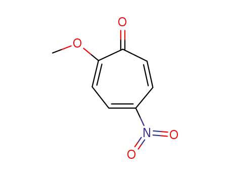 Molecular Structure of 14628-90-1 (2-methoxy-5-nitro-2,4,6-cycloheptatrien-1-one)
