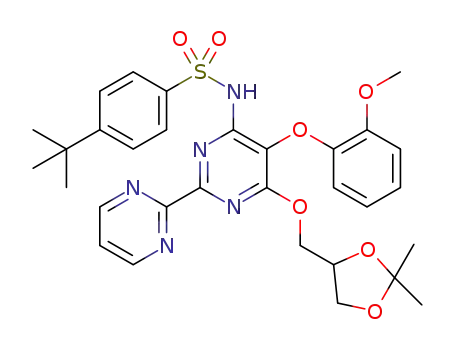 4-tert-butyl-N-{6-[(2,2-dimethyl-1,3-dioxolan-4-yl)methoxy]-5-(2-methoxyphenoxy)-2,2'-bipyrimidin-4-yl}benzenesulfonamide