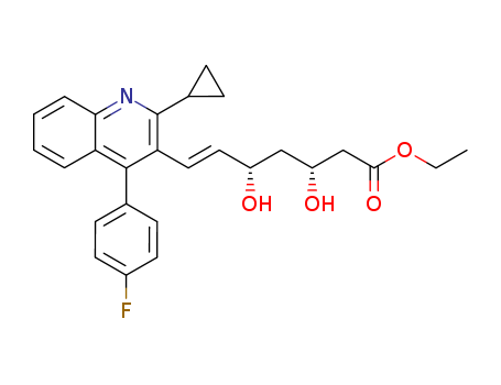 Ethyl (E)-3,5-dihydroxy-7-[2-cyclopropyl-4-(4-fluorophenyl)-3-quinolinyl]-hept-6-enoate cas no. 172336-32-2 98%