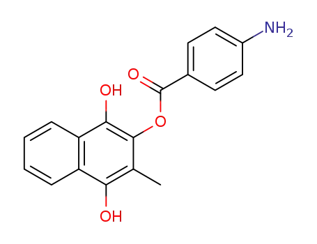 Molecular Structure of 14748-94-8 (1,4-dihydroxy-3-methyl-2-naphthyl 4-aminobenzoate)