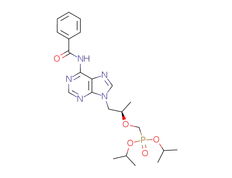 Molecular Structure of 627510-49-0 ([(R)-2-(6-Benzoylamino-purin-9-yl)-1-methyl-ethoxymethyl]-phosphonic acid diisopropyl ester)