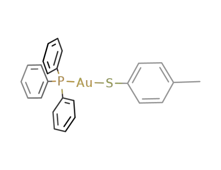 triphenylphosphine p-toluenethiolate gold(I) complex