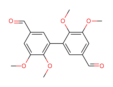 Molecular Structure of 4482-29-5 (2,2’,3,3’-tetramethoxy-5,5’-diformyl-1,1’-biphenyl)