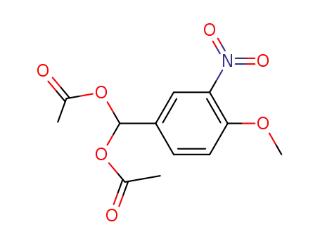 Methanediol, (4-methoxy-3-nitrophenyl)-, diacetate (ester)