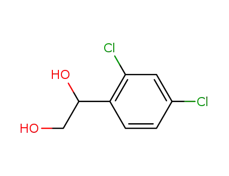 Molecular Structure of 14866-28-5 (1-(2,4-dichlorophenyl)ethane-1,2-diol)