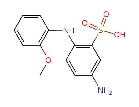 Molecular Structure of 148-54-9 (5-amino-2-[(2-methoxyphenyl)amino]benzenesulphonic acid)
