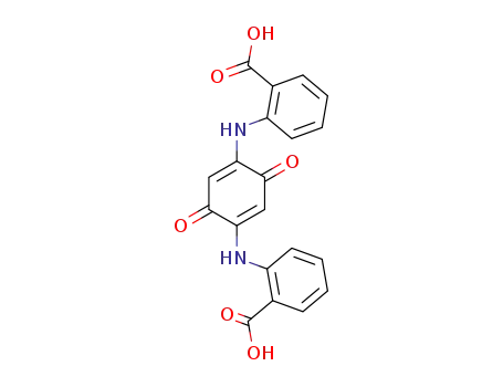 Molecular Structure of 4046-39-3 (2-[[4-[(2-carboxyphenyl)amino]-3,6-dioxo-1-cyclohexa-1,4-dienyl]amino]benzoic acid)