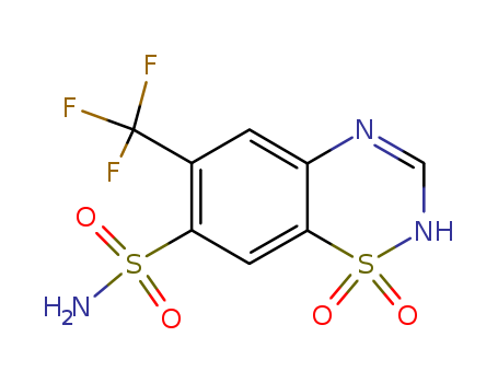 2H-1,2,4-Benzothiadiazine-7-sulfonamide,6-(trifluoromethyl)-, 1,1-dioxide cas  148-56-1