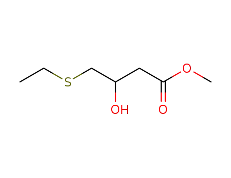 Molecular Structure of 52938-67-7 (4-Ethylthio-3-hydroxy-buttersaeuremethylester)