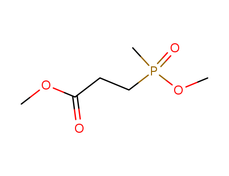 Molecular Structure of 15090-26-3 (Propanoic acid, 3-(methoxymethylphosphinyl)-, methyl ester)