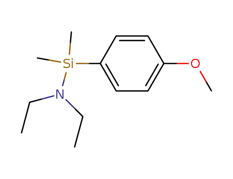 Molecular Structure of 29284-42-2 (Silanamine, N,N-diethyl-1-(4-methoxyphenyl)-1,1-dimethyl-)