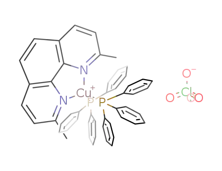 Molecular Structure of 161503-28-2 ({Cu(2,9-dimethyl-1,10-phenanthroline)(PPh<sub>3</sub>)2}ClO<sub>4</sub>)