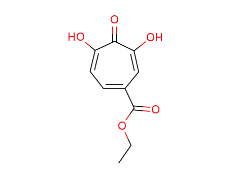 Molecular Structure of 379216-03-2 (1,3,6-Cycloheptatriene-1-carboxylic acid, 4,6-dihydroxy-5-oxo-, ethyl ester (9CI))