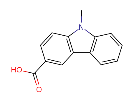 Molecular Structure of 89374-79-8 (9-METHYL-9H-CARBAZOLE-3-CARBOXYLIC ACID)