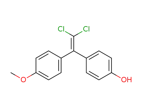 Molecular Structure of 75938-34-0 (4-[2,2-dichloro-1-(4-methoxyphenyl)ethenyl]phenol)