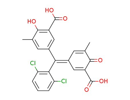 Benzoic acid,5-[(3-carboxy-5-methyl-4-oxo-2,5-cyclohexadien-1-ylidene)(2,6-dichlorophenyl)methyl]-2-hydroxy-3-methyl-