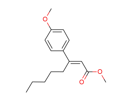 Molecular Structure of 176246-71-2 (methyl (E)-3-(4-methoxyphenyl)-2-octenoate)